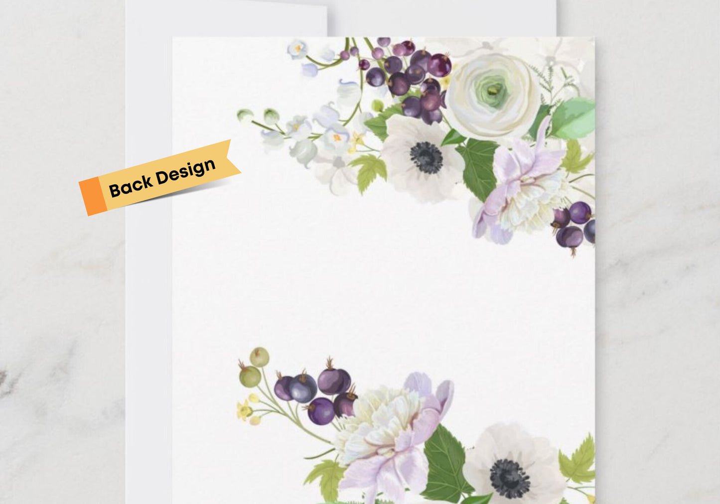 Purple Florals Mother's Day Card - Happy Mother's Day - Mom Greeting Card