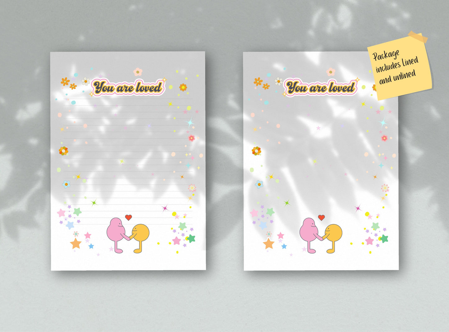 You are Loved Letter Writing Paper - Printable Stationery Paper - Miss you, Digital Journal Paper, love Note, Goodnotes, Thank You