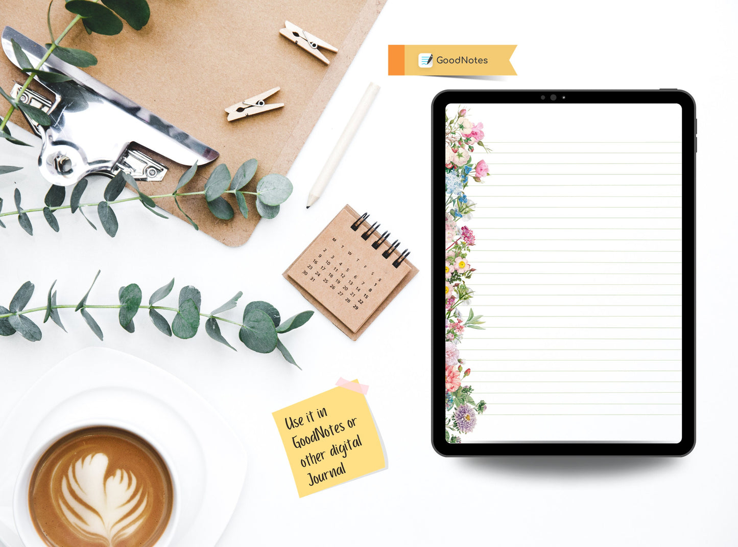 Vintage Flowers Letter Writing Paper - Printable Stationery - Love Letter, Journal Paper, Note, Lined Paper, Goodnotes, Thank You | Florals