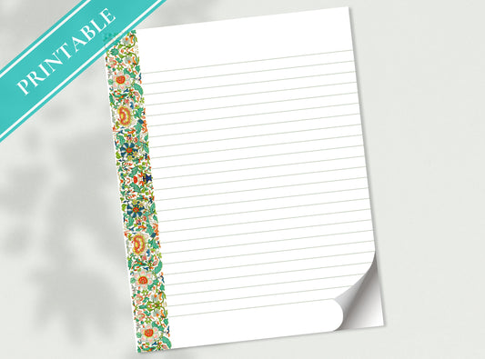 Vintage Chinese Florals Pattern Stationery  Letter Writing Paper - Printable letter, Love Letter, Journal Paper,Lined, Goodnotes | Botanical