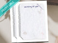 Thinking of you Printable Stationery Paper - Journal Paper, Letter, Thank You, Funny Note, Lined Paper | Humor