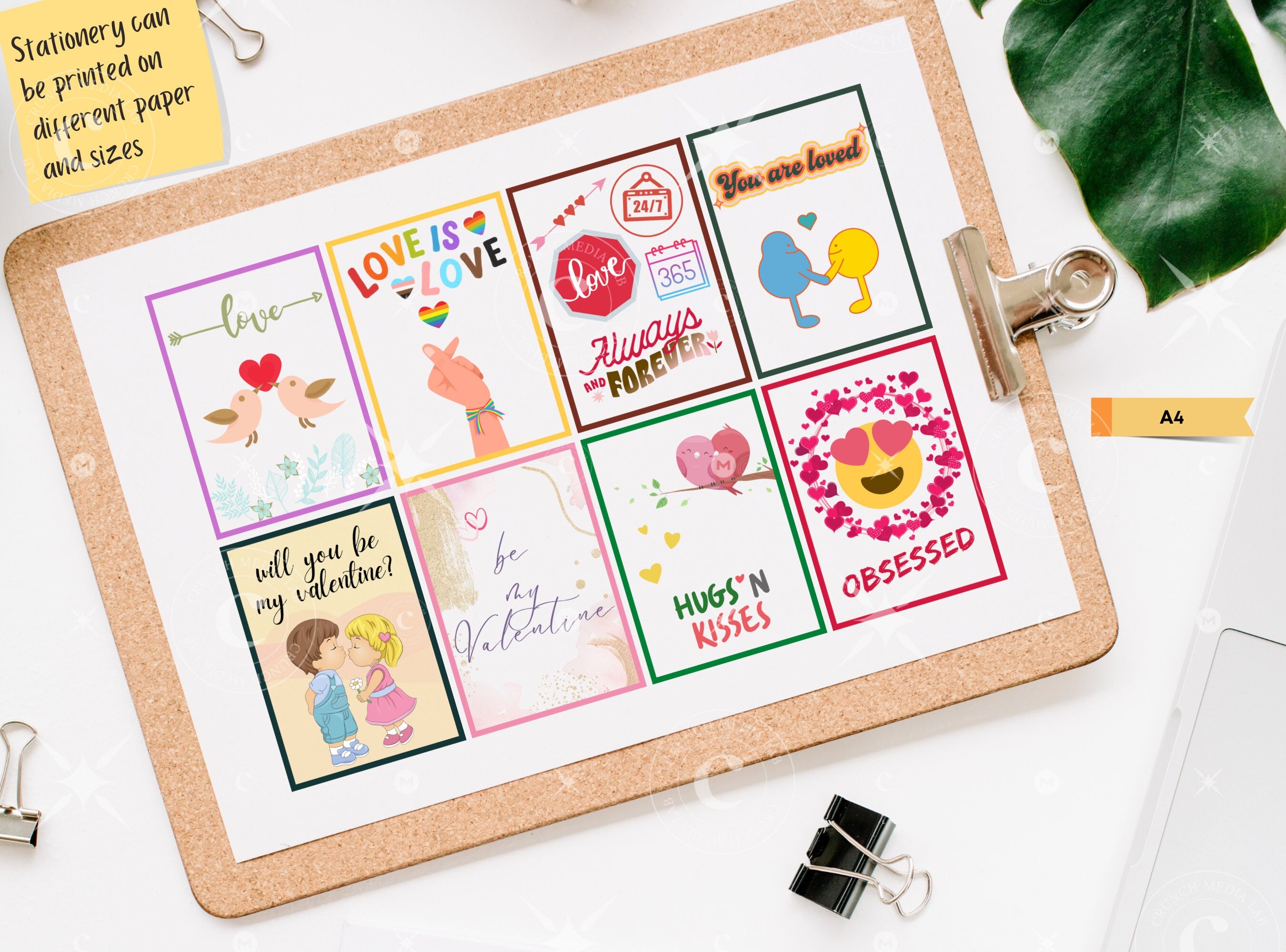 VALENTINE MINI CARDS - Printable Flirt Love Cards, Mini Love Notes, Valentine Gift Tags, Classroom Students Fun Cards