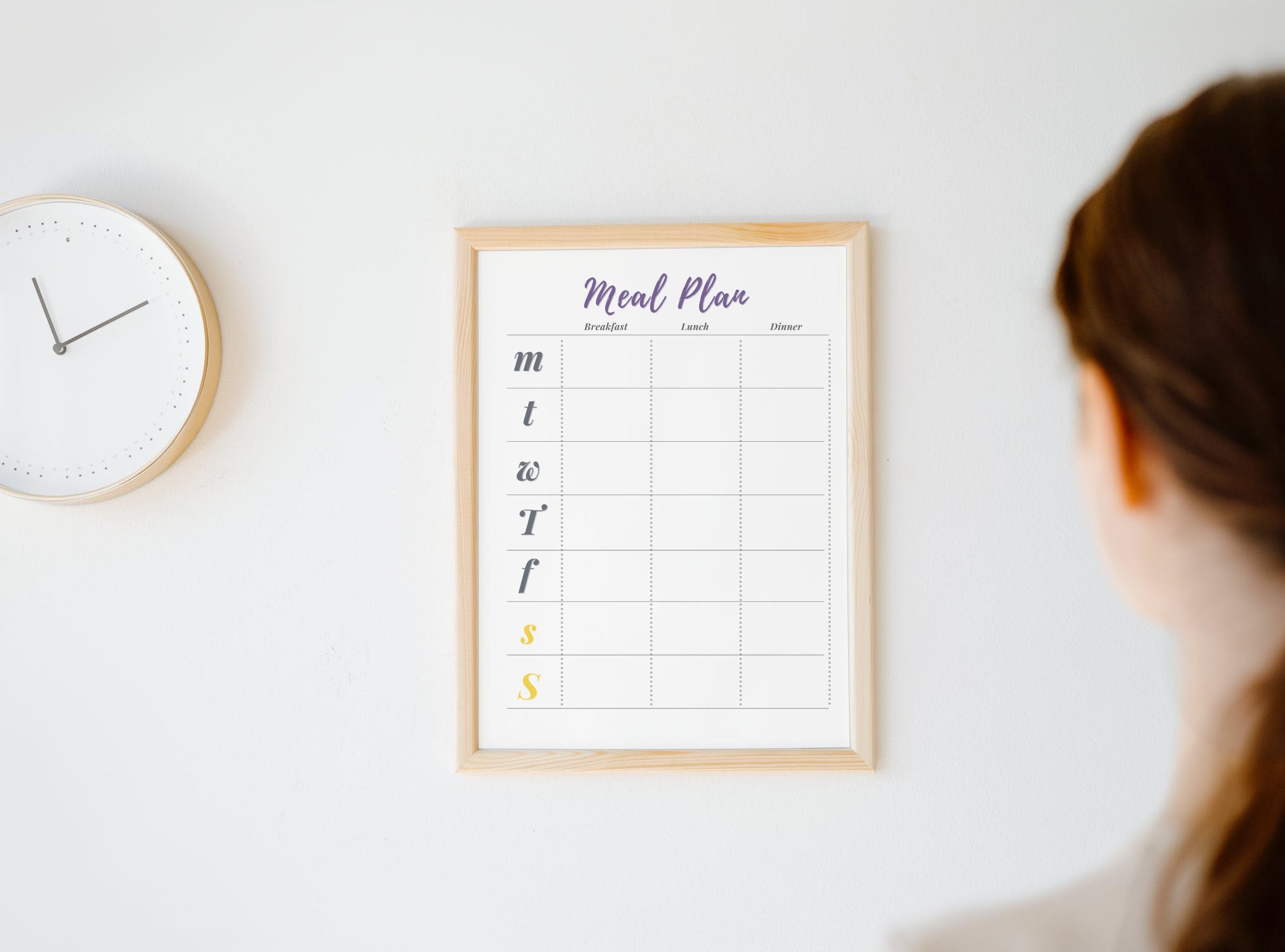 Simple Meal Plan - Printable Weekly GoodNotes Meal Plan, Lunch Dinner Planner, Menu Plan, Grocery List, Easy Meal