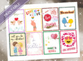 VALENTINE MINI CARDS - Printable Flirt Love Cards, Mini Love Notes, Valentine Gift Tags, Classroom Students Fun Cards