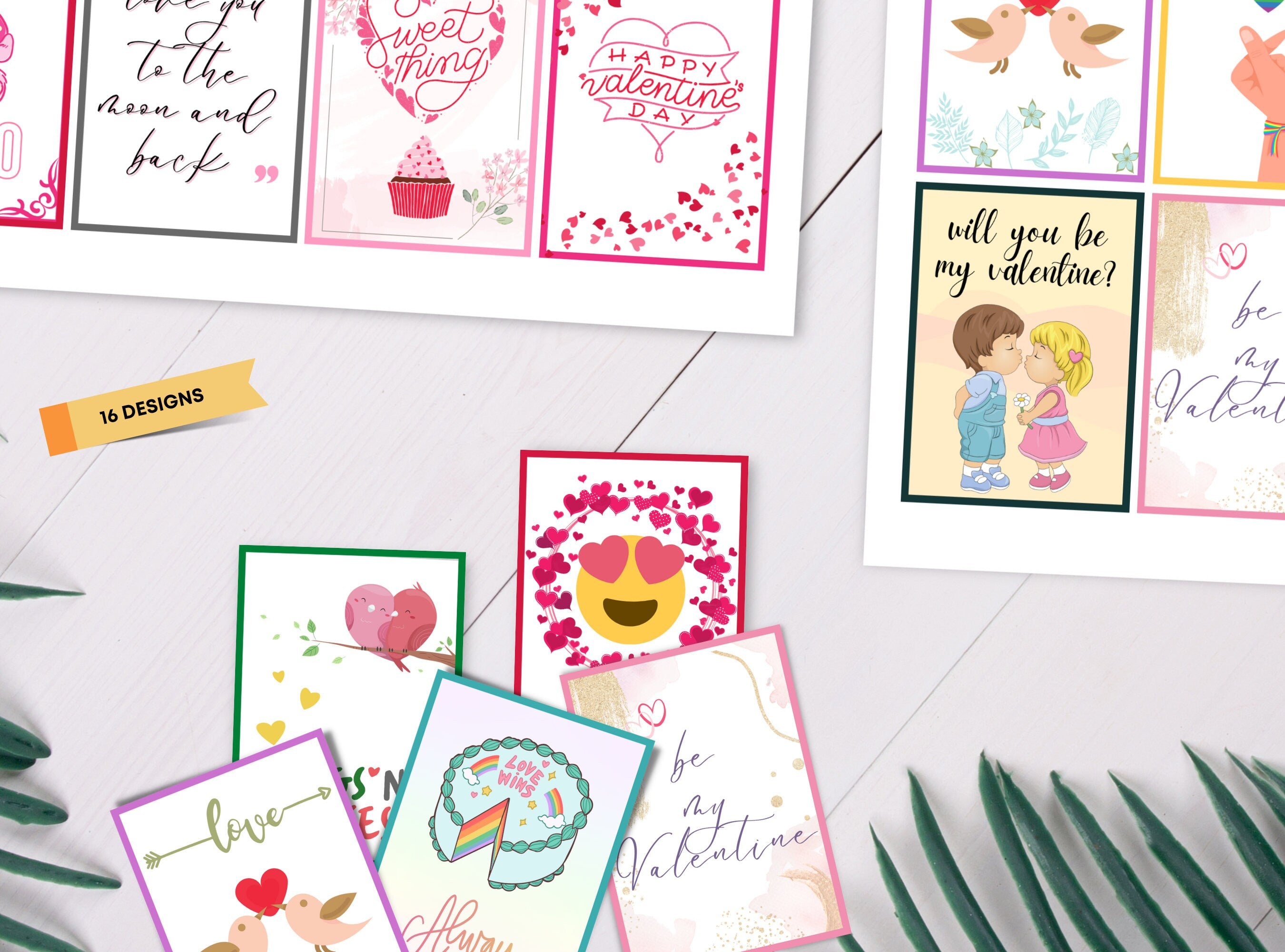VALENTINE MINI CARDS - Printable Flirt Love Cards, Mini Love Notes, Valentine Gift Tags, Classroom Students Fun Cards