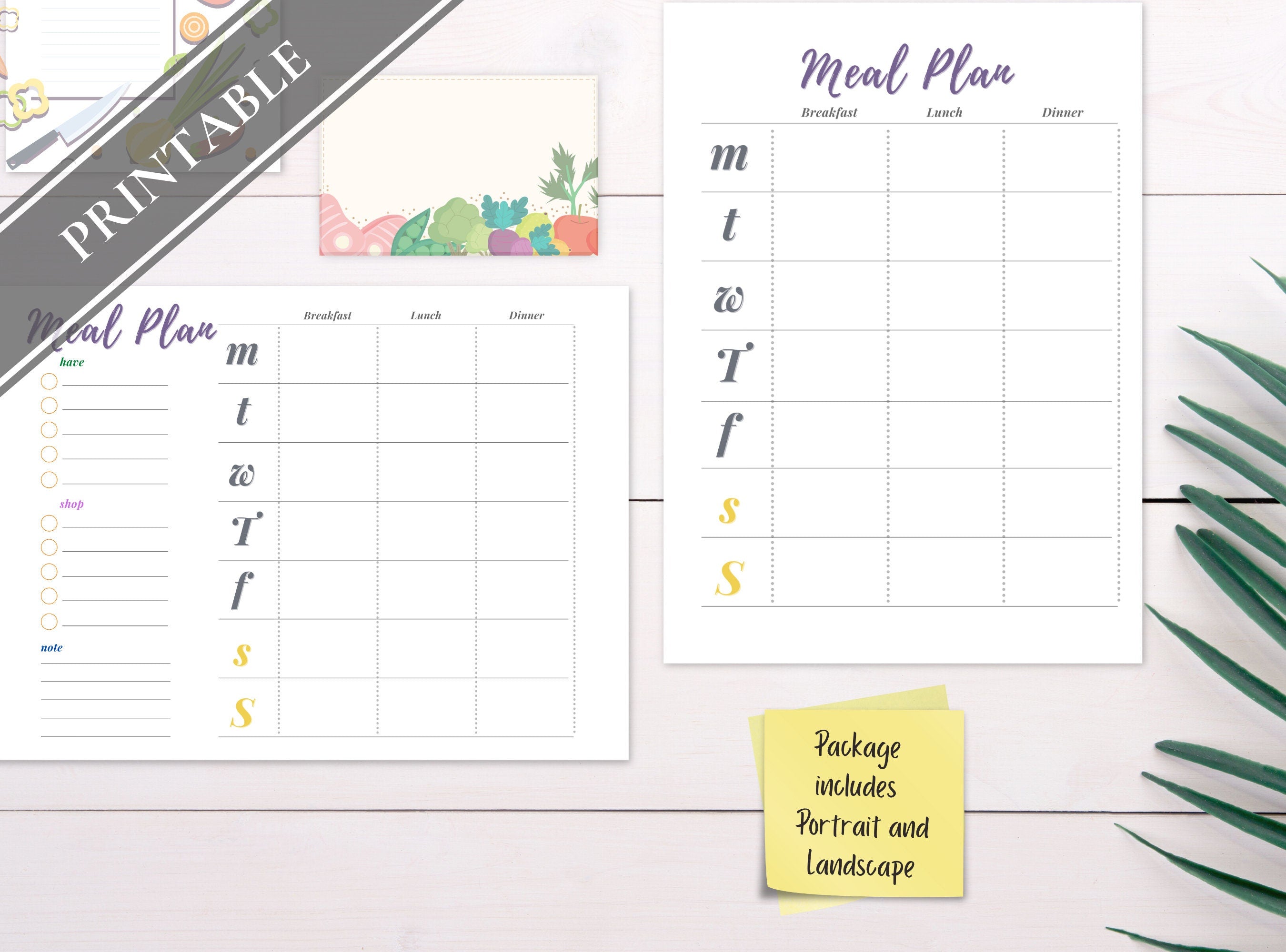 Simple Meal Plan - Printable Weekly GoodNotes Meal Plan, Lunch Dinner Planner, Menu Plan, Grocery List, Easy Meal