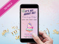 UNICORN Birthday Party Invitation - Celebration Party Mobile Invite Fabulous Birthday Pink, Purple Evite, Phone Invite | It's all about Me