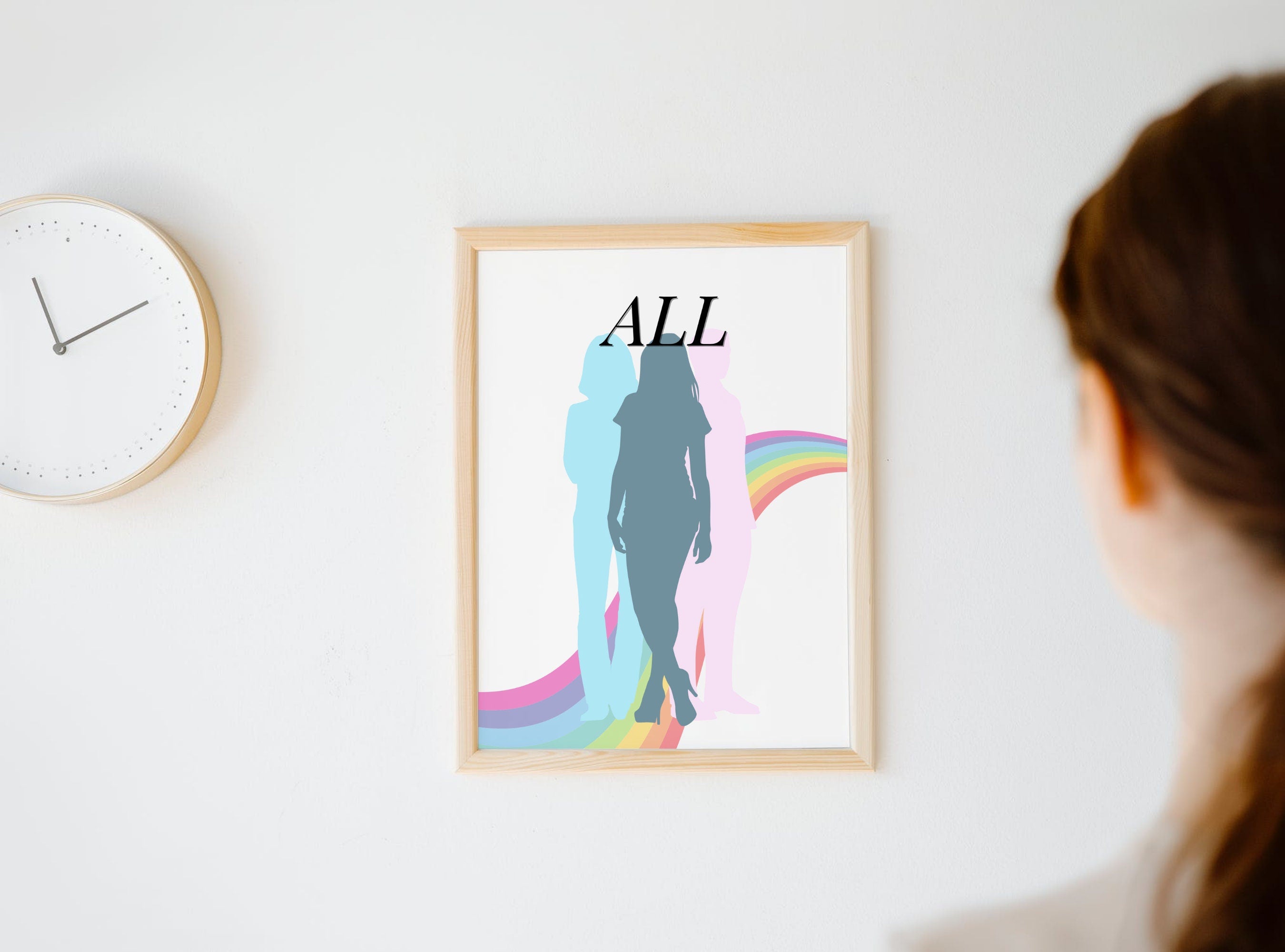 BATHROOM Sign - Ladies Room, Men's Room, All Gender, Restroom, Powder Room Signage Printable