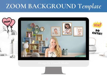 ZOOM Background Template, Wallpaper, Virtual, Backdrop, Meeting, Office | Baby Room