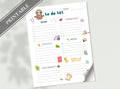 Funny Cute To Do List - Printable Task List, Things to Do, Checklist, Daily, Shopping To Do List, Letter size and A4 | Cute Animals | Sloth