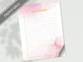 Simple To Do List - Blue Pink Printable Task List, Things to Do, Checklist, Daily Weekly Reminder List, Letter size and A4 | Alcohol Ink