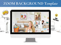 ZOOM Background Template, Wallpaper, Virtual, Backdrop, Meeting, Office | Funny | Messy Kids Room