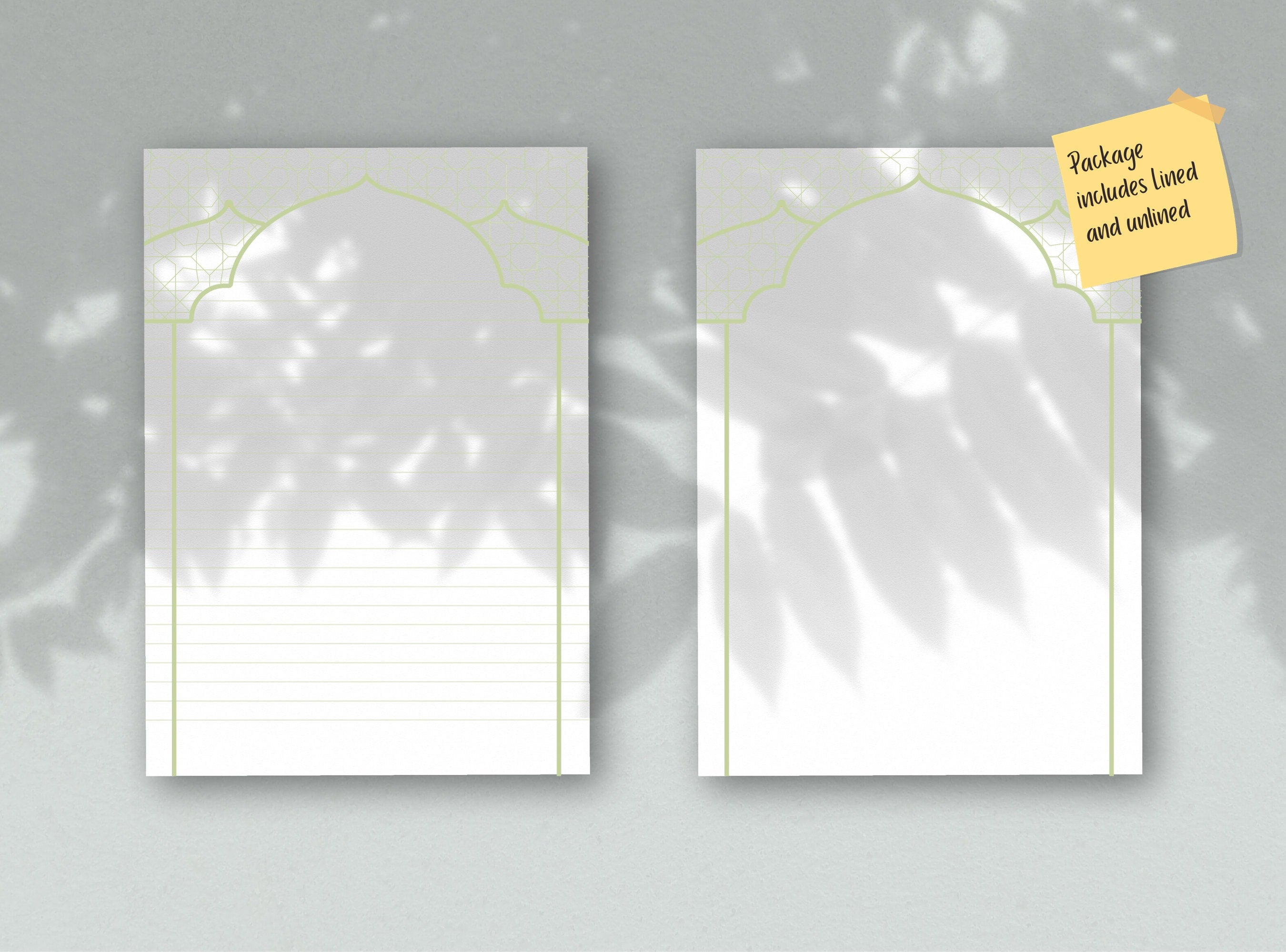 Mosque Architecture Letter Writing Paper - Printable Stationery - Love Letter, Journal Paper, Note, Lined, Goodnotes, Thank You | Ramadan