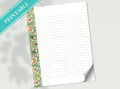 Vintage Chinese Florals Pattern Stationery  Letter Writing Paper - Printable letter, Love Letter, Journal Paper,Lined, Goodnotes | Botanical