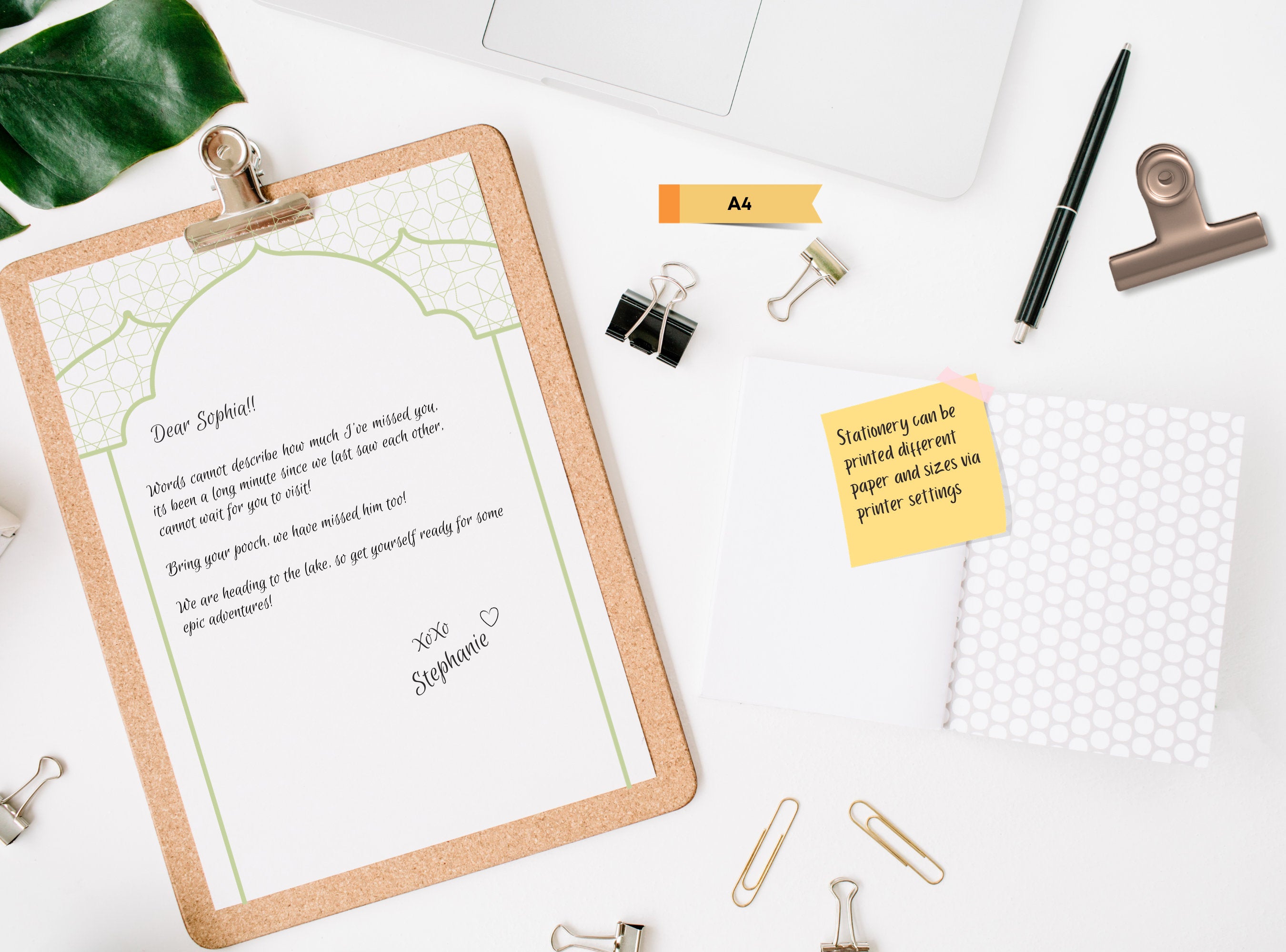 Mosque Architecture Letter Writing Paper - Printable Stationery - Love Letter, Journal Paper, Note, Lined, Goodnotes, Thank You | Ramadan