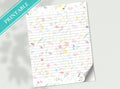 Faded Watercolor flowers Pattern Stationery  Letter Writing Paper - Printable letter, Love Letter, Journal Paper, Goodnotes | Florals